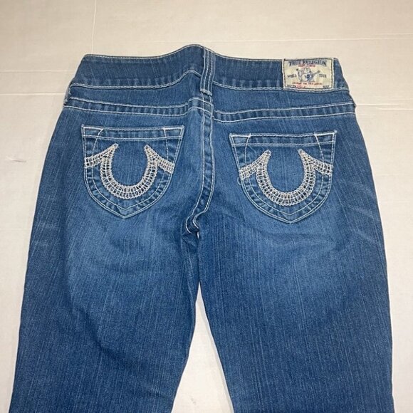 TRUE Religion blue Stella vintage low rise distressed skinny jeans size 29 - Picture 6 of 13